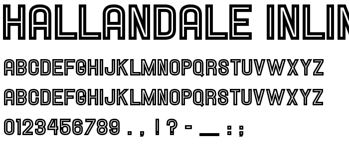Hallandale Inline JL font